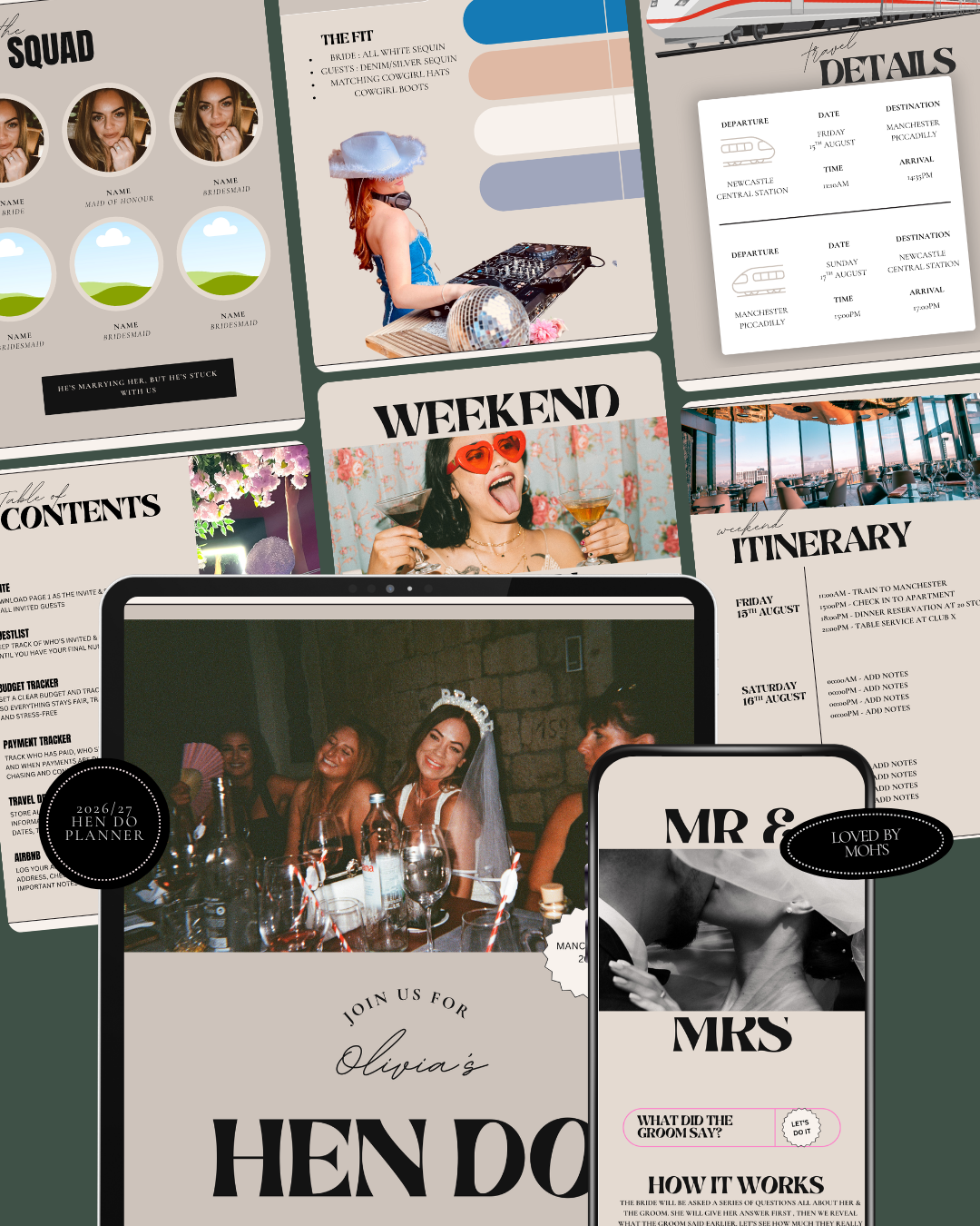 💍 The Ultimate Hen Do Planner (47 Pages)